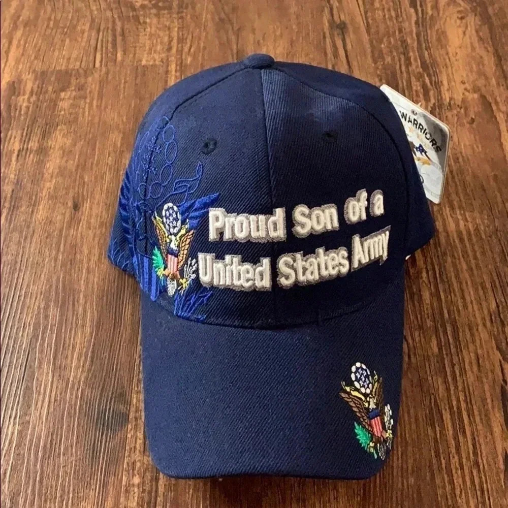 US Army Son Adjustable Cap Navy Blue New